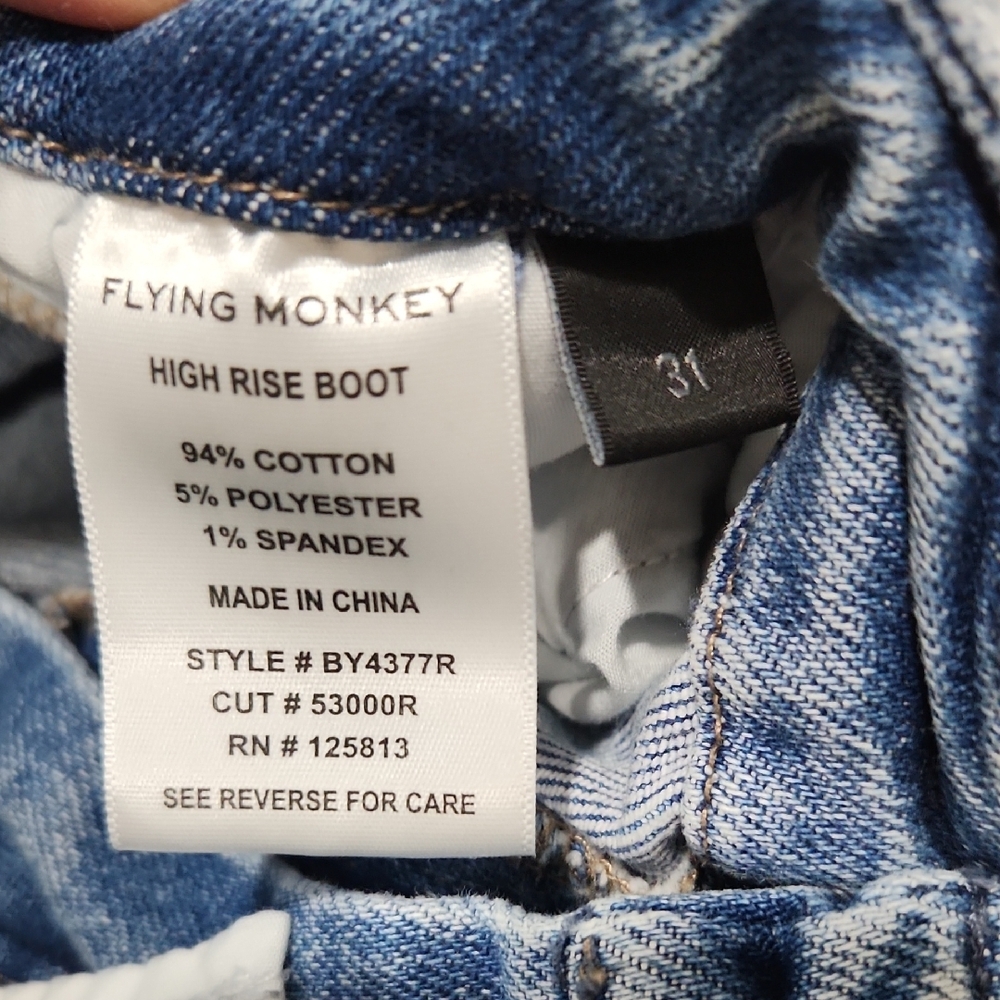 Flying Monkey Light Blue Flare Jeans - Picture 8 of 14